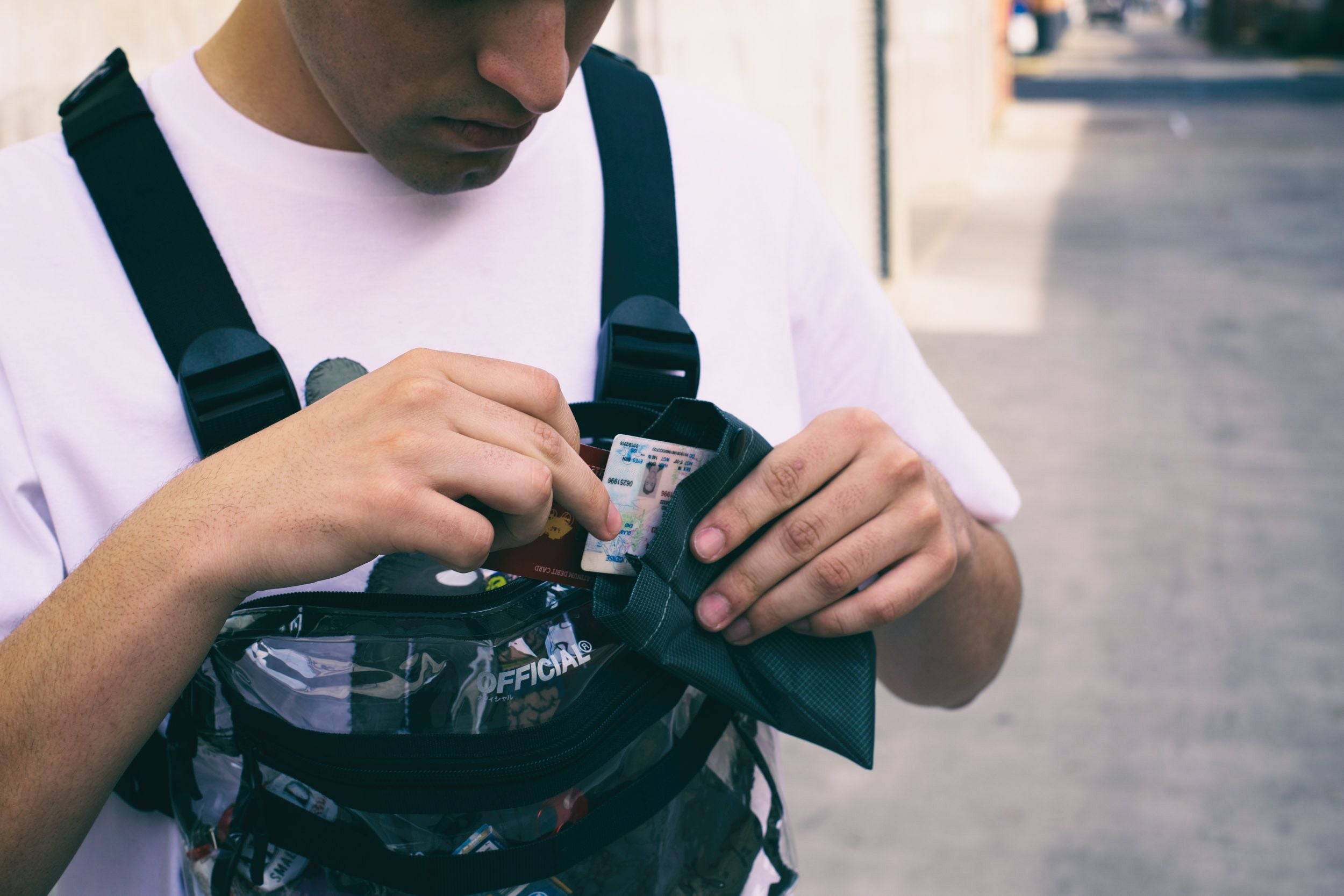 Official Translucent Black Chest Utility Bag