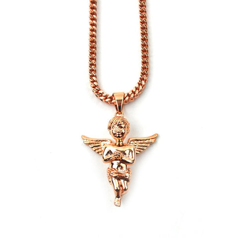 Mister Micro Jesus Rose Gold Necklace