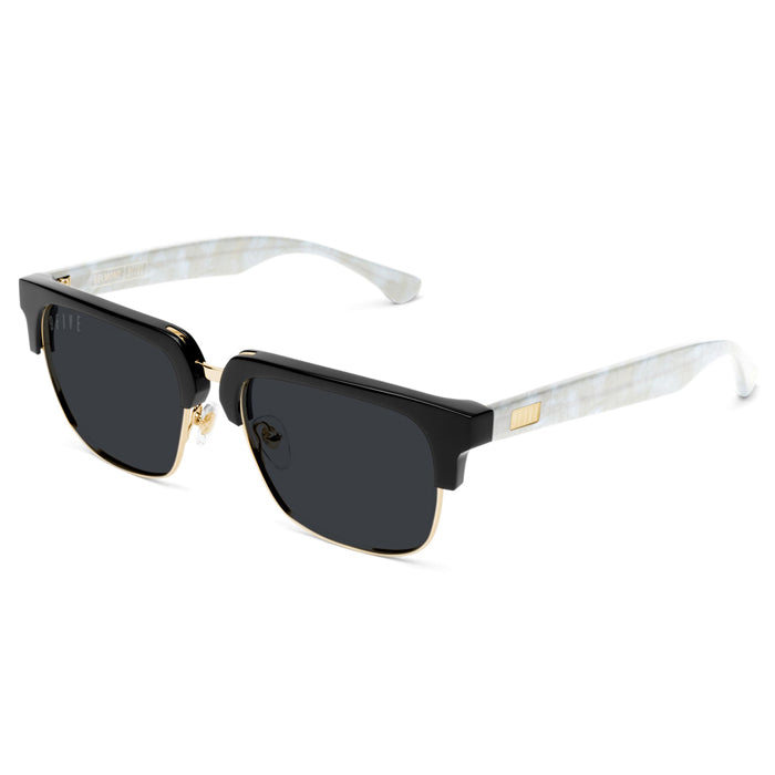 9Five Belmont Marble 24K Gold Sunglasses