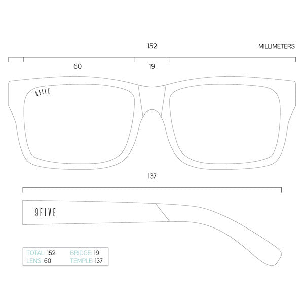 9Five Caps LX Black Sunglasses