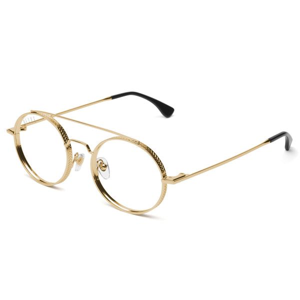 9Five 50-50 24K Gold Clear Glasses – Beyond Hype Premier Streetwear