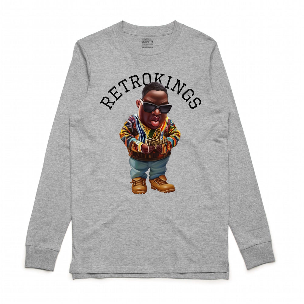 Retro Kings Biggie Grey L/S Tee