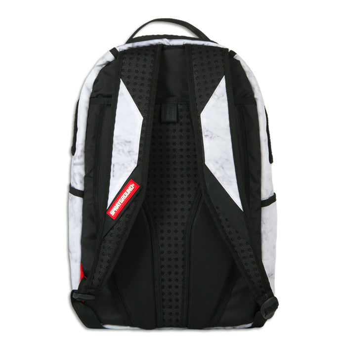 Sprayground Chenille White Marble Shark Backpack