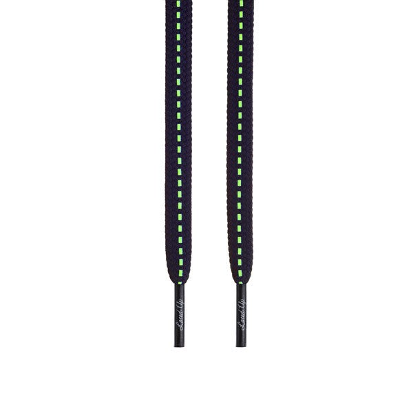 Laced Up Black Glow Shoelaces