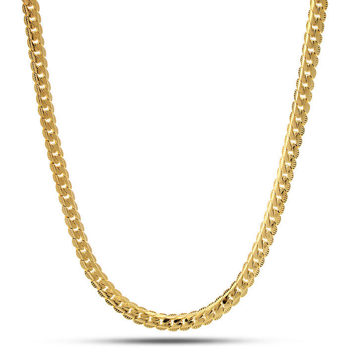 King Ice Moon Cut Cuban Necklace