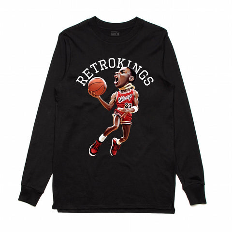 Retro Kings Marvin the Martian Black L/S Tee