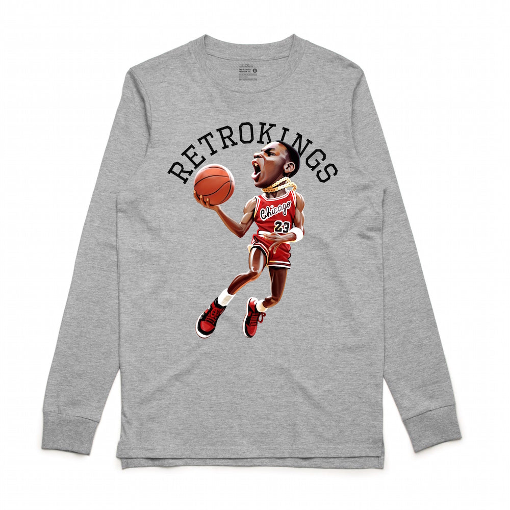 Retro Kings MJ 1985 Grey L/S Tee