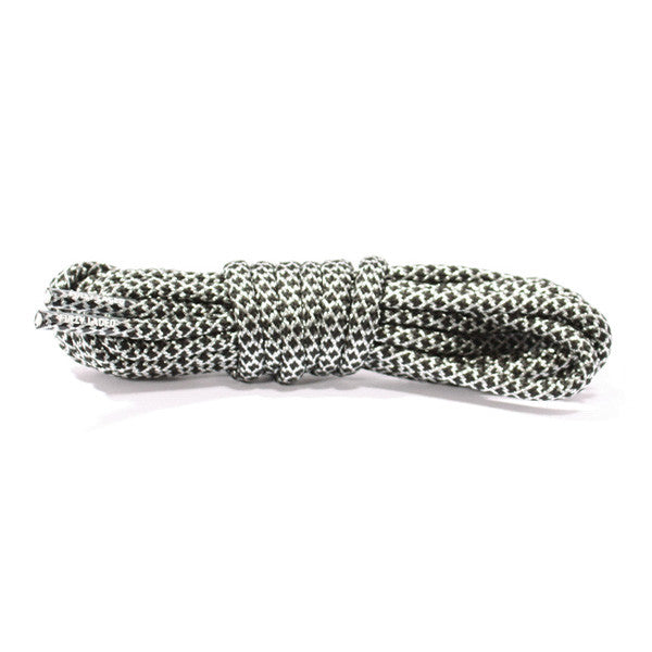 Fully Laced Metallic Silver/Black Laces