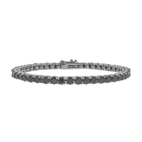 Mister Crystal Chrome & Black Bracelet