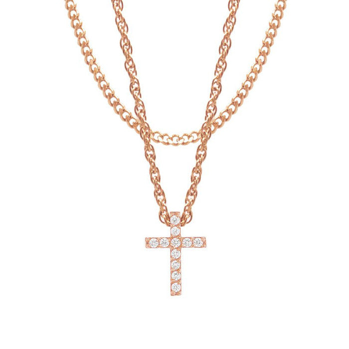Mister Crucis Rose Gold Necklace