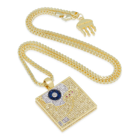 King Ice Moon Cut Cuban Necklace