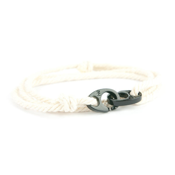 Nautical Black Brummel Cream Bracelet
