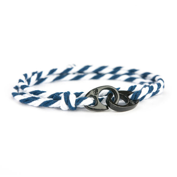 Nautical Black Brummel Navy/White Bracelet