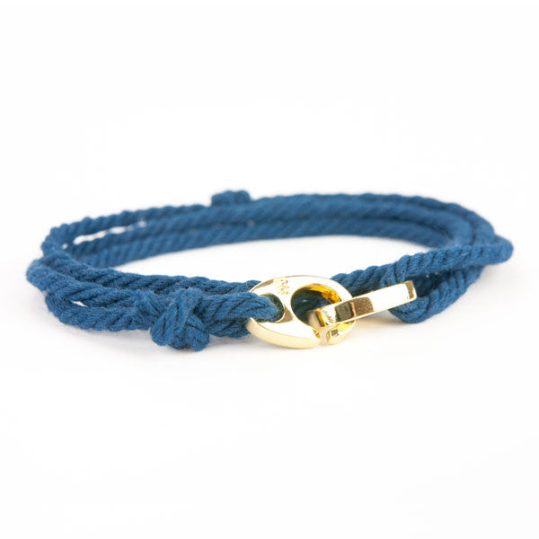 Nautical Gold Brummel Navy Bracelet