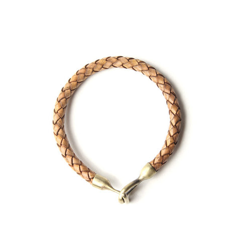 Profound Braided Passage Natural Leather Bracelet