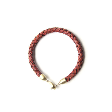 Profound Braided Passage Red Leather Bracelet