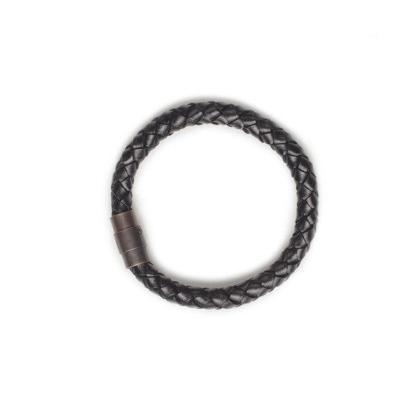 Profound Unified Zeal Braided Leather Bracelet