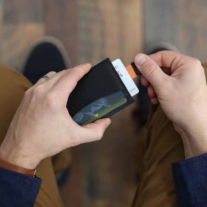 Haxford Black Leather Sleeve Wallet