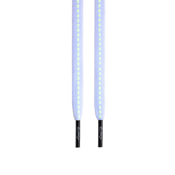 Laced Up White Glow Shoelaces