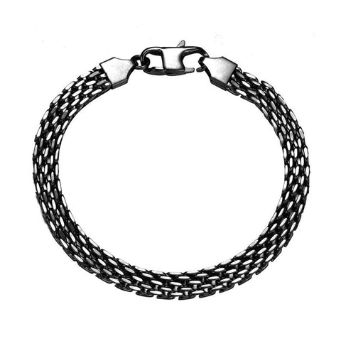 Mister Crystal Chrome & Black Bracelet