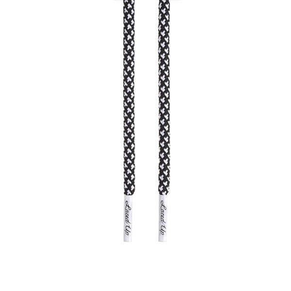 Laced Up Black/White Rope Shoelaces