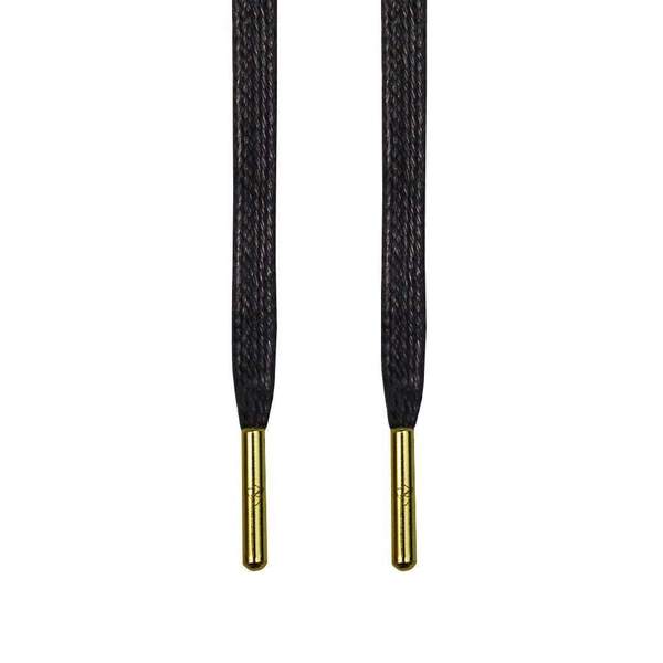 Laced Up Black Waxed Shoelaces
