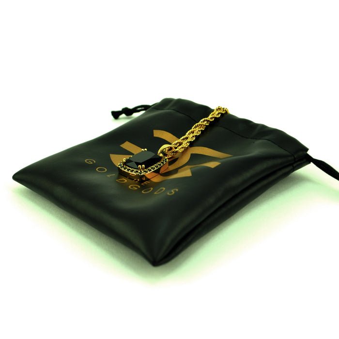 Gold Gods Aura Onyx Necklace