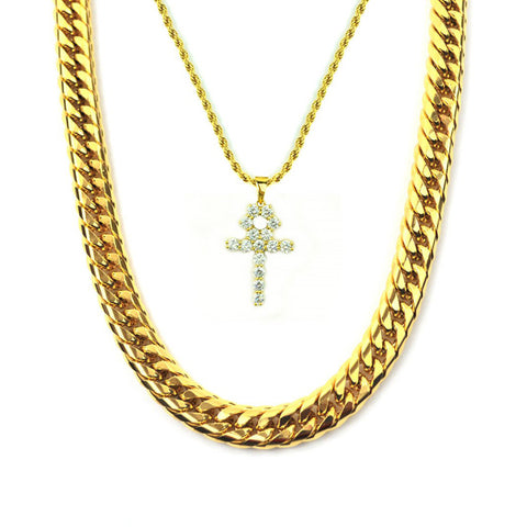 Gold Gods Aura Onyx Necklace