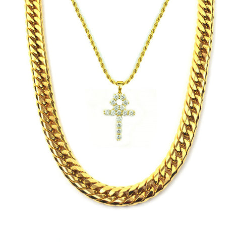 Gold Gods Aura Ruby Necklace