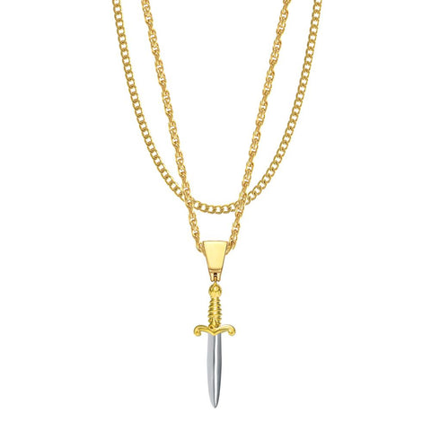 Mister Dagger Gold Necklace