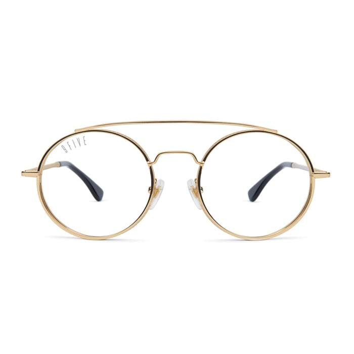 9Five 50-50 24K Gold Clear Glasses