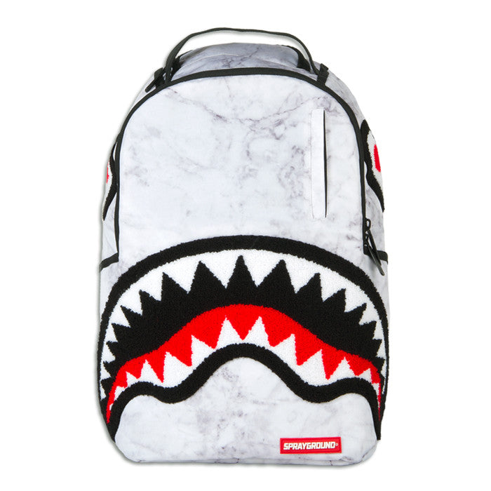 Sprayground Rip Me Open White Vinyl Shark Backpack Books Bag