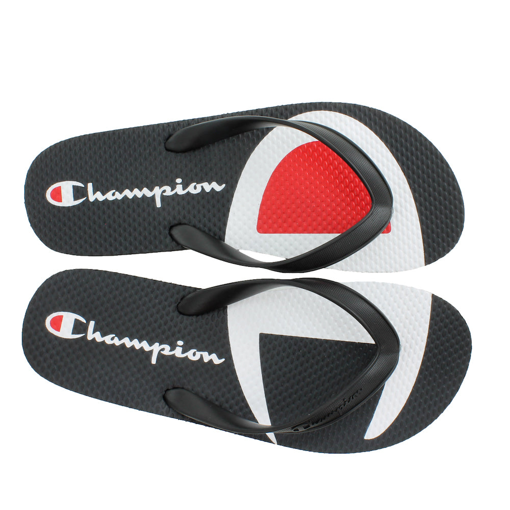 Champion "C" Split Black Flip Flops