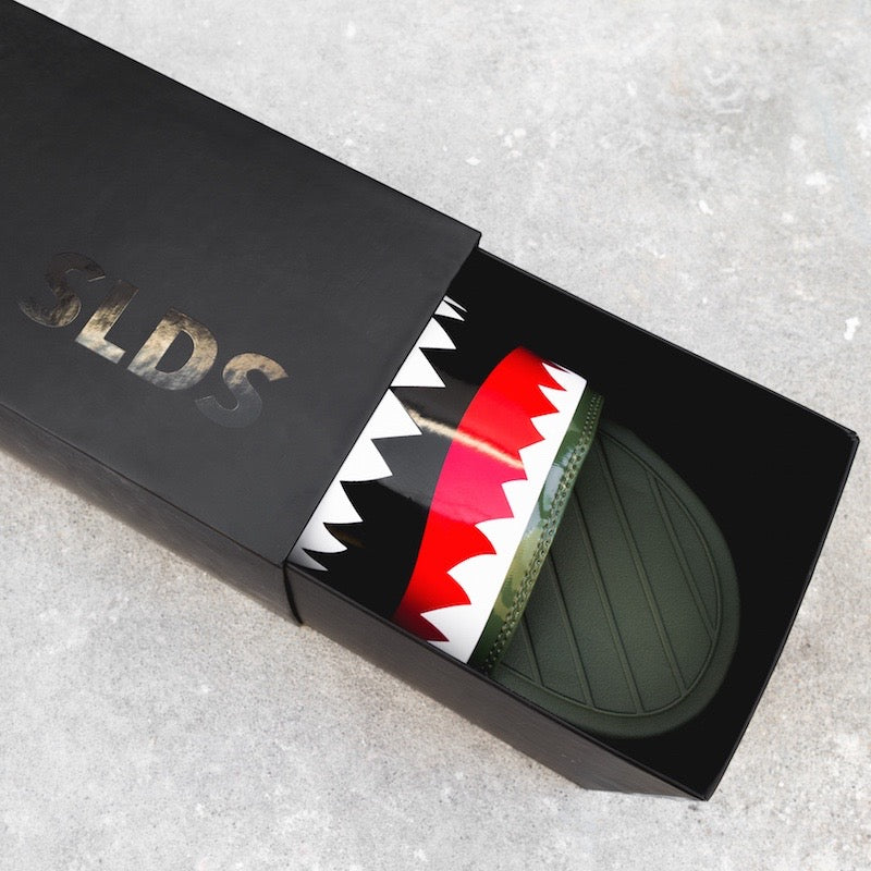 SLDS Military Green Shark Slides