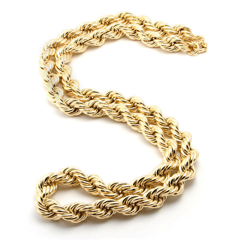King Ice Gold Rope Necklace