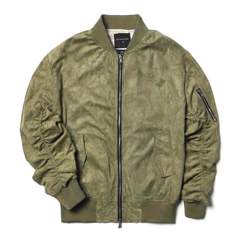 Lifted Anchors Olive Suede Bird Bomber