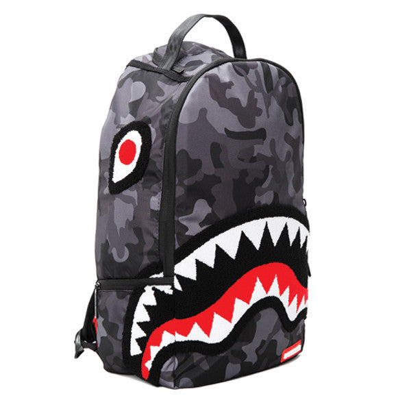Sprayground Beyond Hype Black Camo Shark Backpack