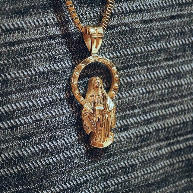 14k Gold Rose Our Lady of Guadalupe Necklace – The Little Catholic