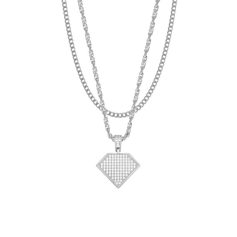 Mister Solitaire Silver Necklace